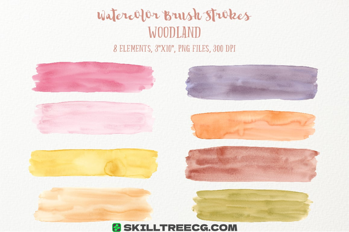 图片[5]-Watercolor Brush Stroke Bundle（835158）-技能树